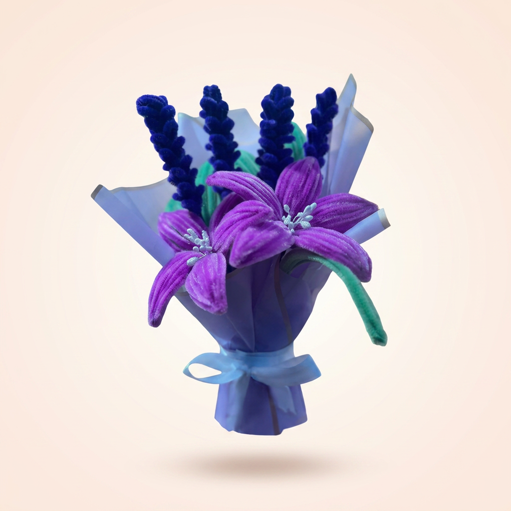 Violet Lily Bouquet photo