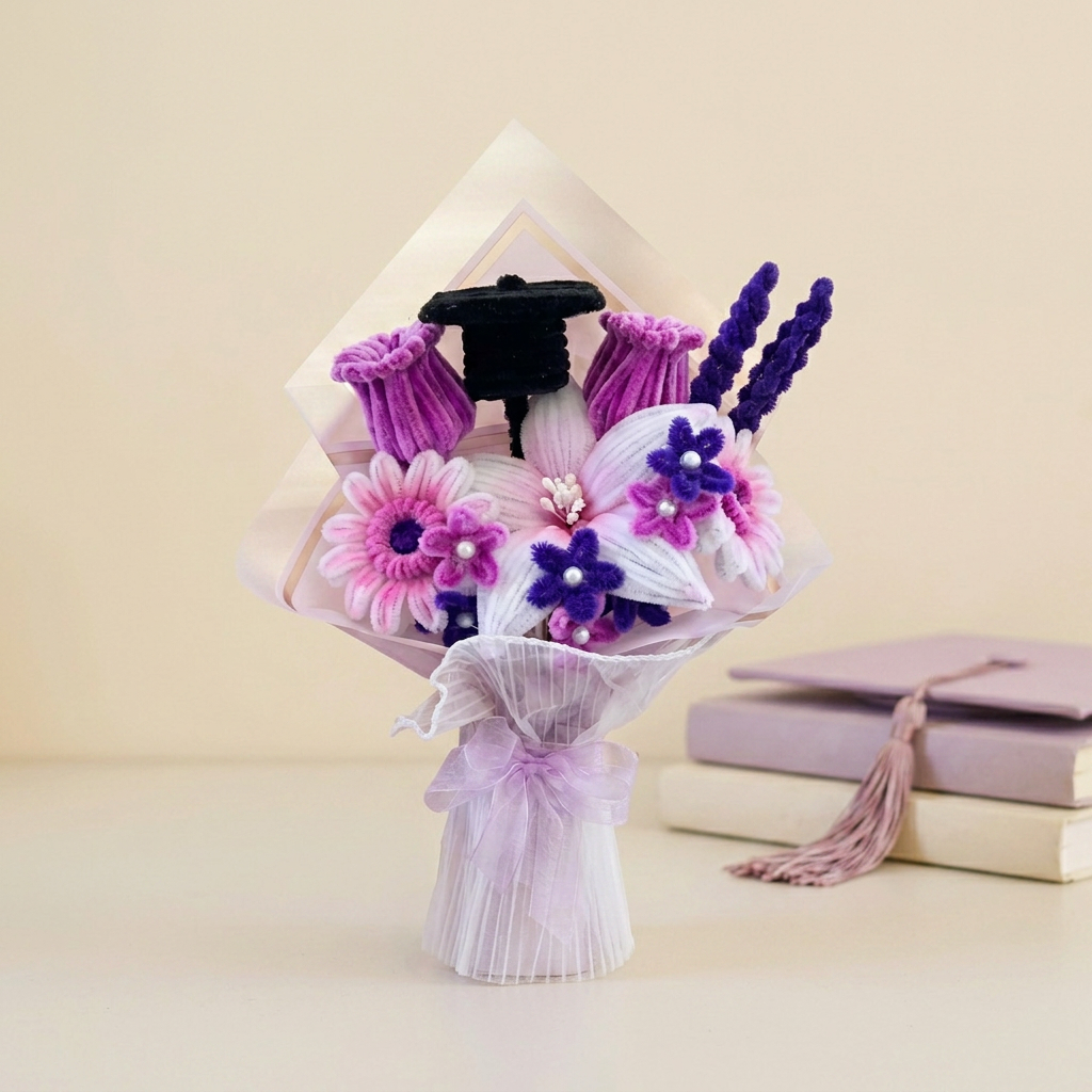 Purple Graduation Bouquet alternate view